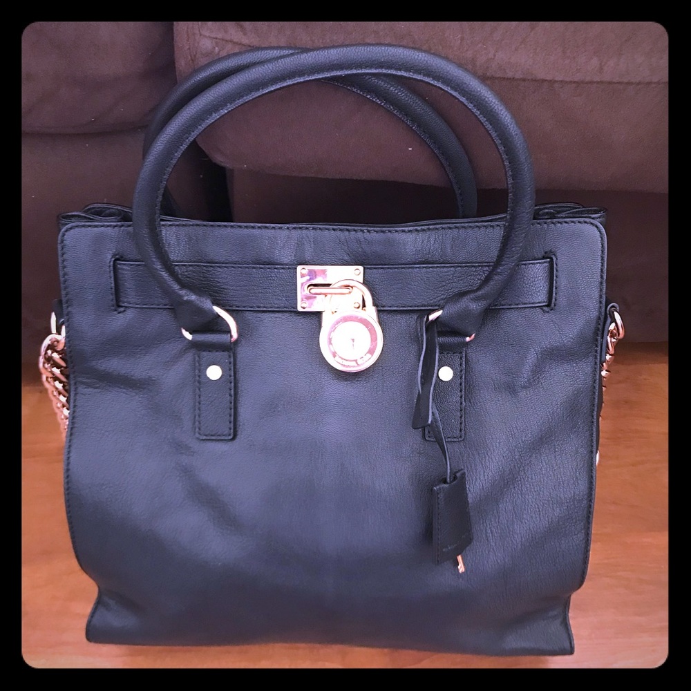RARE ROSE GOLD!!! MICHAEL KORS LARGE HAMILTON BAG